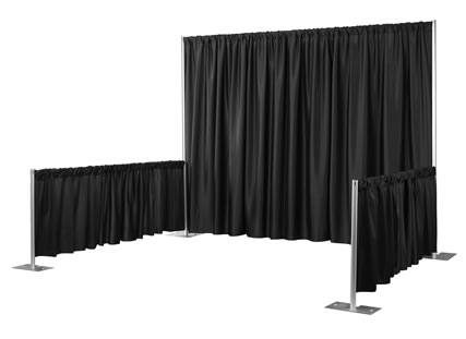 Pipe Drape Black 8'